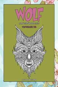 Malbücher für Erwachsene - Mandala Stressabbau - Wunderliches Tier - Wolf