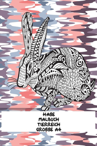 Malbuch - Grosse A4 - Tierreich - Hase