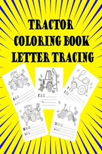 tractor coloring book letter tracing