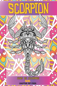 Livre de coloriage - Conceptions anti-stress - Animal - Scorpion