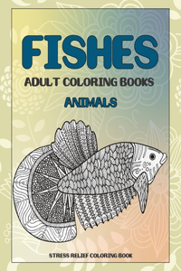 Adult Coloring Books Animals - Stress Relief Coloring Book - Fishes