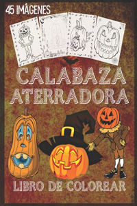 libro de colorear de calabaza aterradora