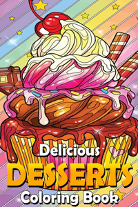 Delicious Desserts Coloring Book