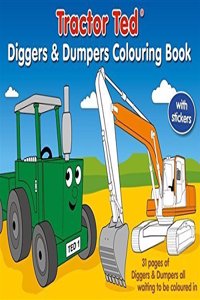 TRACTOR TED DIGGERS & DUMPERS COLOURING