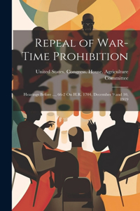 Repeal of War-Time Prohibition