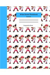 Wide Ruled Notebook Baseball Composition Book