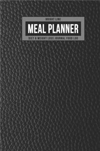 Bright Line Meal Planner Diet & Weight Loss Journal Food Log