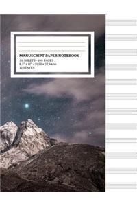 Manuscript Paper Notebook