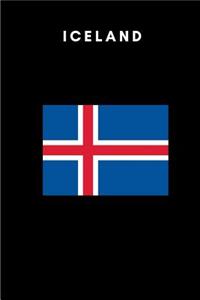 Iceland: Country Flag A5 Notebook to write in with 120 pages