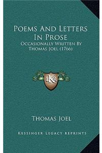 Poems And Letters In Prose