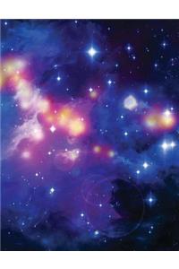 Nebula Lights Blank Sketchbook