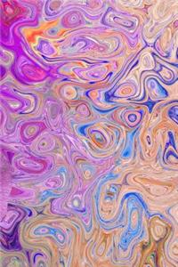 Cool and Colorful Psychedelic Marbled Art Journal