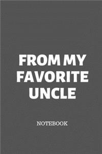 From My Favorite uncle NOTEBOOK