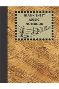 Blank Sheet Music Notebook