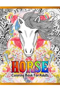 Horse Coloring Book For Adults