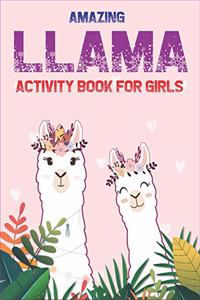 Amazing Llama Activity Book for Girls