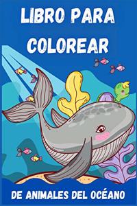 Libro Para Colorear De Animales Del Océano Para Niños