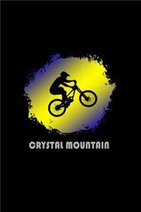 Crystal Mountain: Washington Composition Notebook & Notepad Journal For Mountain Bikers. 6 x 9 Inch Lined College Ruled Note Book With Soft Matte Cover For Bike Fans.