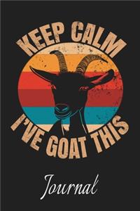 Keep Calm I've Goat This Journal