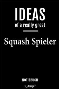 Notizbuch für Squash Spieler