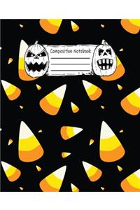Abstract Halloween Pattern Volume 7 Wide Ruled Journal