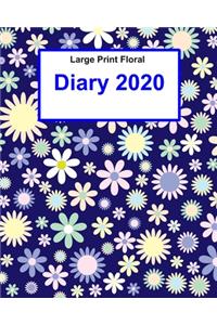 Large Print Floral Diary 2020