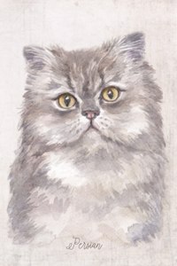 Persian Cat Portrait Notebook