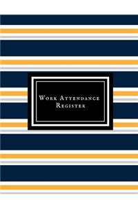 Work Attendance Register