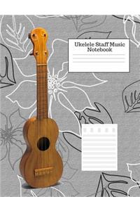 Ukelele Staff Music Notebook