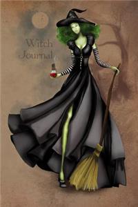 Witch Journal: Vintage Style Fashion Illustration Soft Cover Journal, Diary, Notebook with Lined Pages