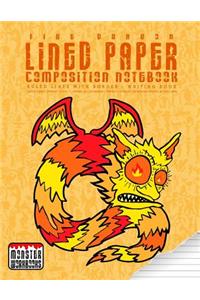 Fire Dragon - Lined Paper Composition Notebook