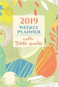 2019 Weekly Planner & Organizer with Bible Quotes