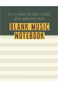 Blank Music Notebook