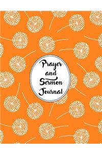 Prayer and Sermon Journal Notebook Dandelions Pattern 9