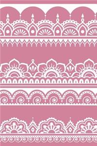 Indian Design Notebook: Mauve: Notebook 6 X 9: Notebook 250 Pages