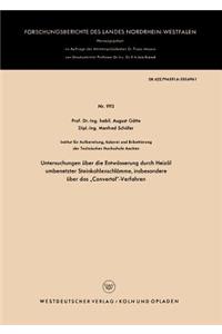 Untersuchungen Über Die Entwässerung Durch Heizöl Umbenetzter Steinkohlenschlämme, Insbesondere Über Das 