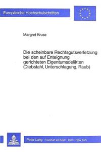 Die scheinbare Rechtsgutsverletzung bei den auf Enteignung gerichteten Eigentumsdelikten (Diebstahl, Unterschlagung, Raub)
