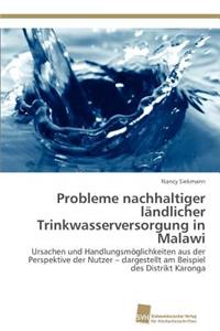 Probleme nachhaltiger ländlicher Trinkwasserversorgung in Malawi