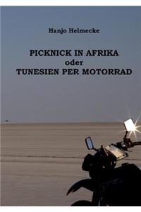Picknick in Afrika oder Tunesien per Motorrad