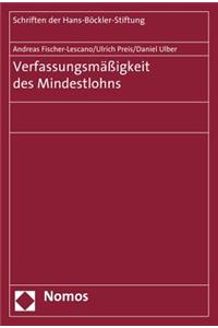 Verfassungsmassigkeit Des Mindestlohns