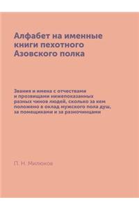 Алфабет на именные книги пехотного Азовl