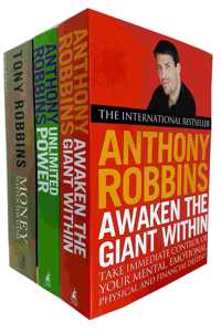 Tony Robins 3 Books Collection Set (Awaken The Giant Within, Unlimited Power: The New Science of Personal Achievement & Money Master the Game)