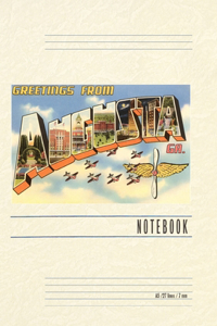 Vintage Lined Notebook Greetings from Augusta
