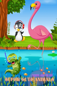 SUPER CUTE ANIMALS - Coloring Book For Kids