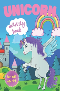 Unicorn Activity Book For Kids Ages 4-8