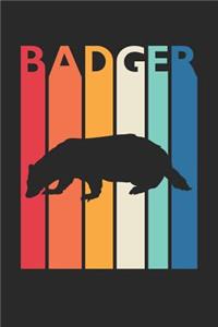 Vintage Badger Notebook - Gift for Animal Lover - Colorful Badger Diary - Retro Badger Journal