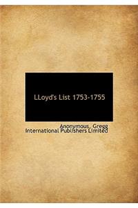 Lloyd's List 1753-1755
