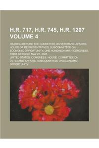 H.R. 717, H.R. 745, H.R. 1207; Hearing Before the Committee on Veterans' Affairs, House of Representatives, Subcommittee on Economic Opportunity, One
