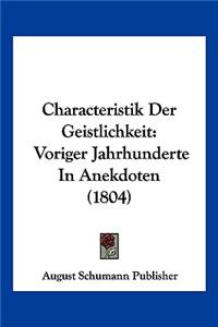Characteristik Der Geistlichkeit