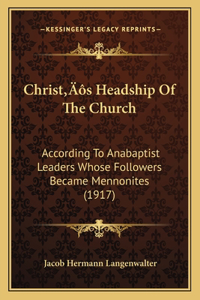 Christ's Headship Of The Church